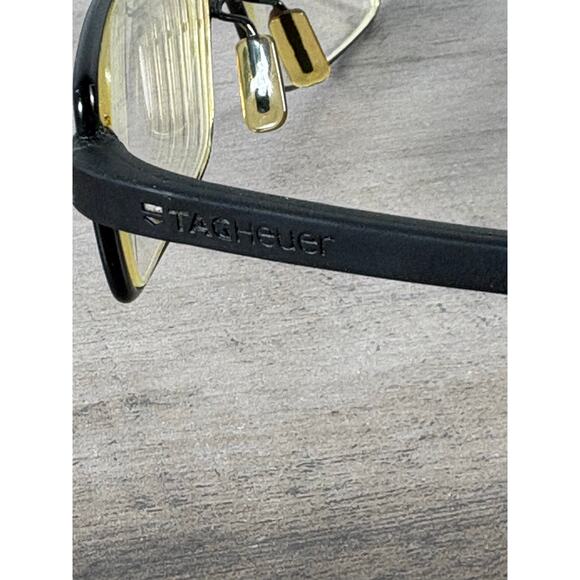 TAG Heuer 4606 136 TH 7001‎ 001 50 15 Men's Eyeglasses Black Vintage EUC - Picture 2 of 6